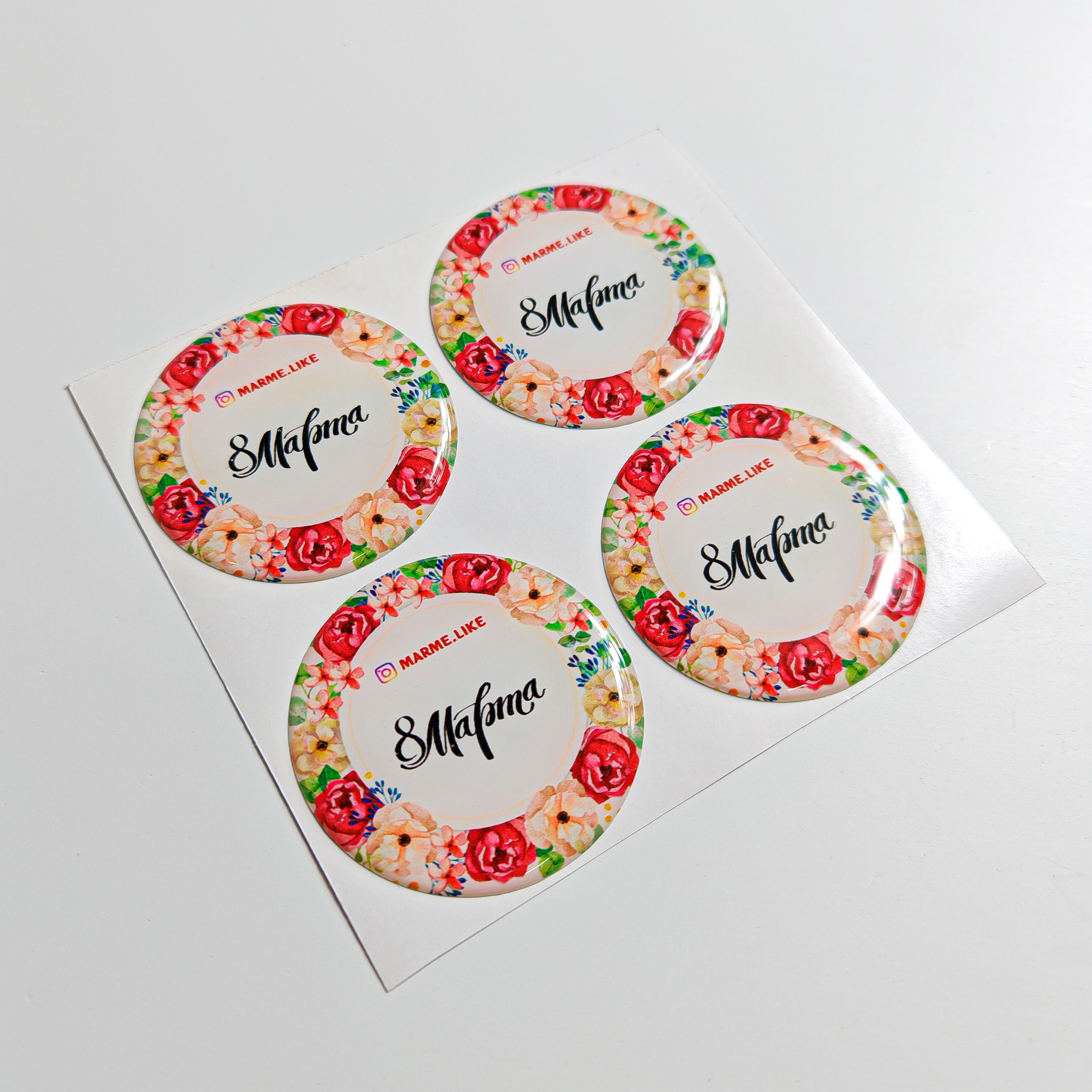 Изготовление 3D-наклеек и стикерпаков со смолой на заказ